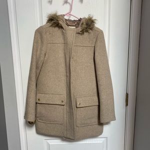 Camel dress coat from JCREW
